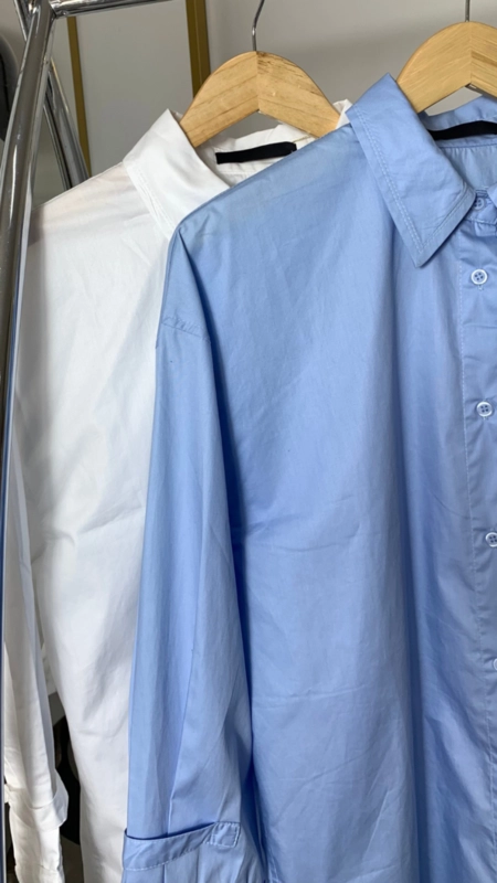 camisa tricoline oversized poplin