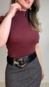 Blusa malu manga curta gola alta