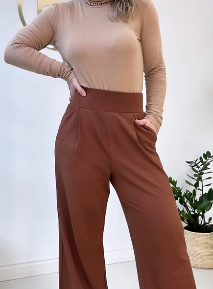 calca wide leg de moletinho