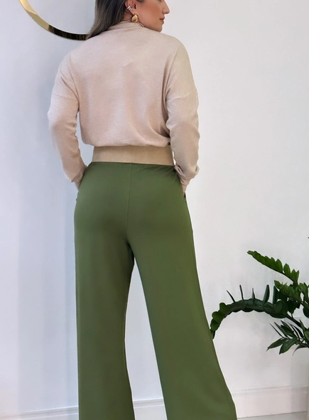 calca wide leg de moletinho