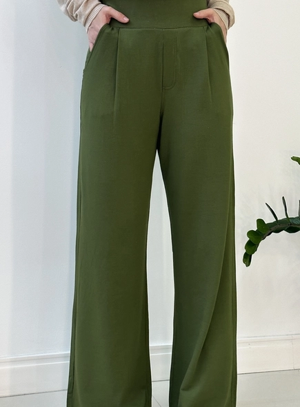 calca wide leg de moletinho