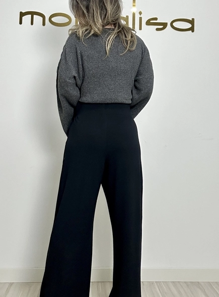 calca wide leg de moletinho