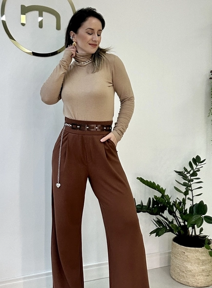 calca wide leg de moletinho