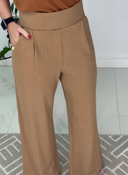 calca wide leg de moletinho