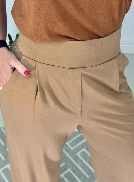 calca wide leg de moletinho