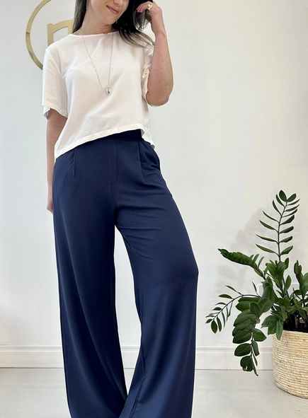 calca wide leg de moletinho