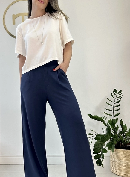 calca wide leg de moletinho