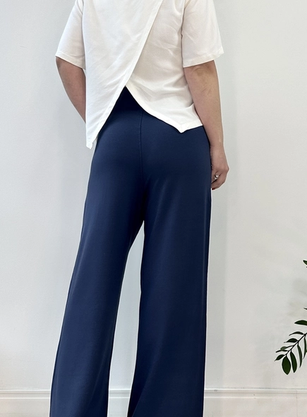 calca wide leg de moletinho