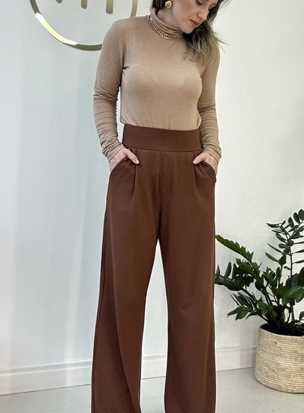 calca wide leg de moletinho