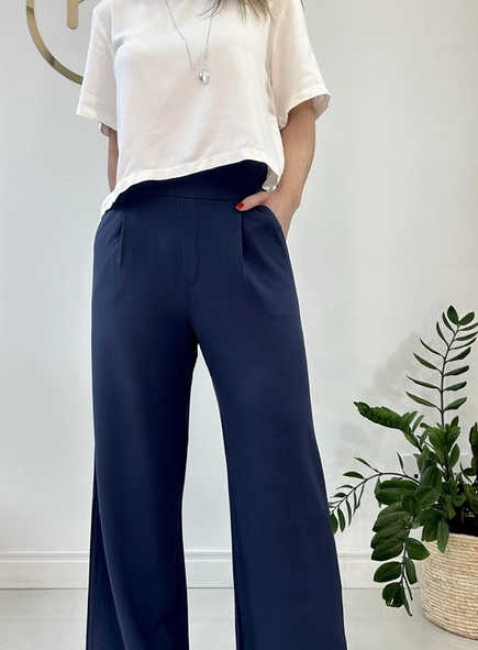 calca wide leg de moletinho