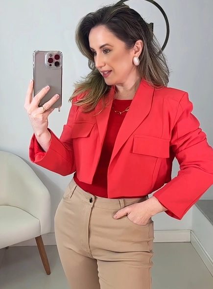 blazer cropped ju open