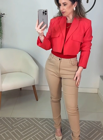 blazer cropped ju open