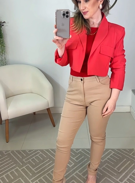 blazer cropped ju open