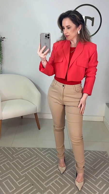 Blazer Cropped Ju Open