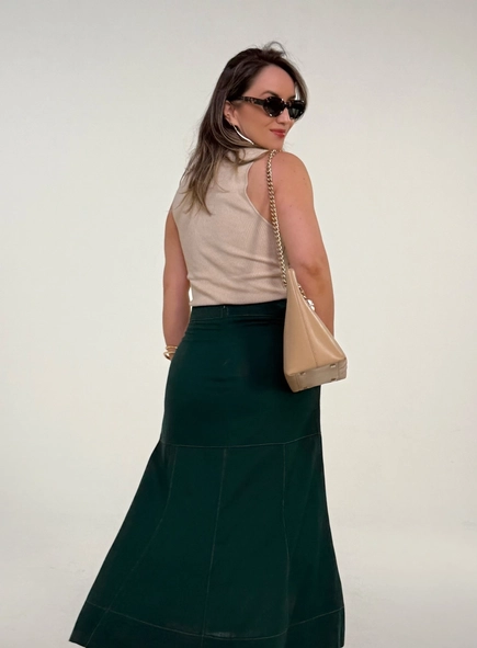 Saia midi linho malu