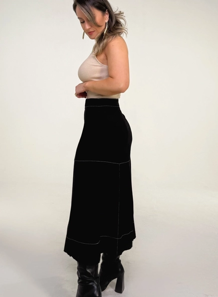 Saia midi linho malu