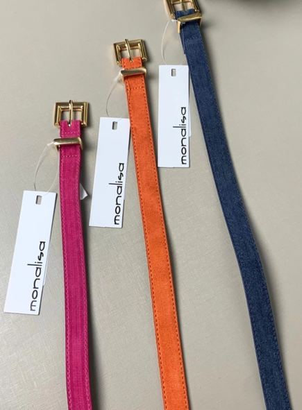 cinto couro camurça fiv metal