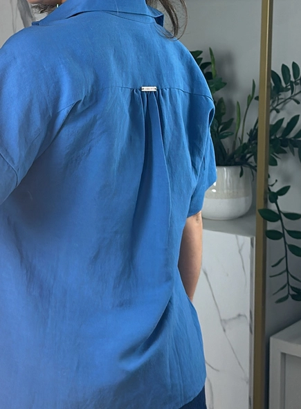 camisa linho manga curta melbourne borda barroca