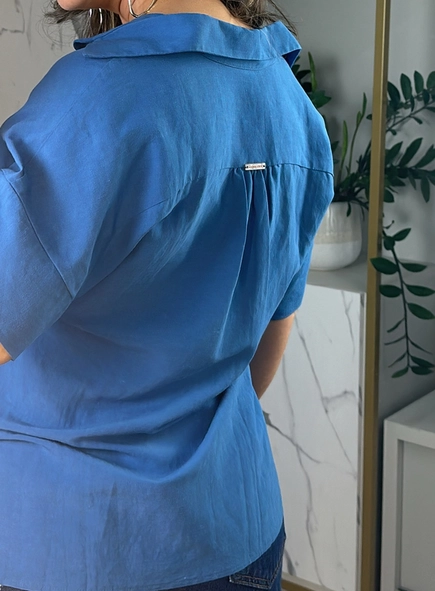 camisa linho manga curta melbourne borda barroca