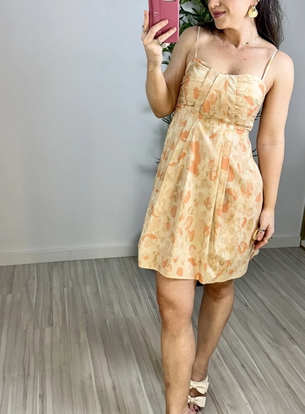 vestido curto onca baunilha animale