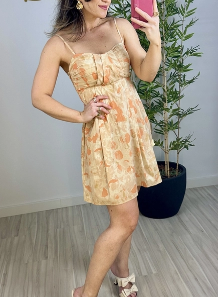 vestido curto onca baunilha animale
