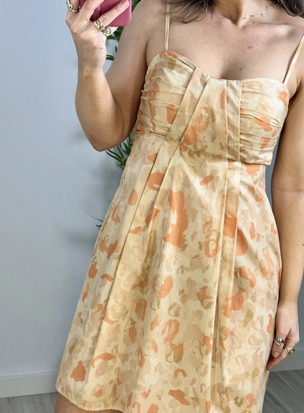 vestido curto onca baunilha animale