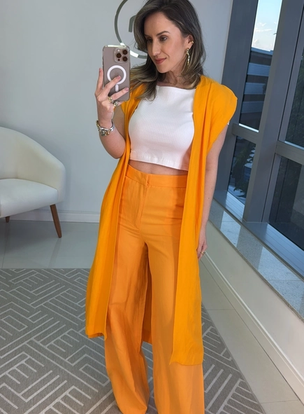 Blusa Calvin Klein Ombro a Ombro Canelada