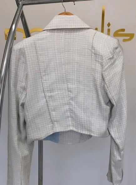 blazer cropped tweed