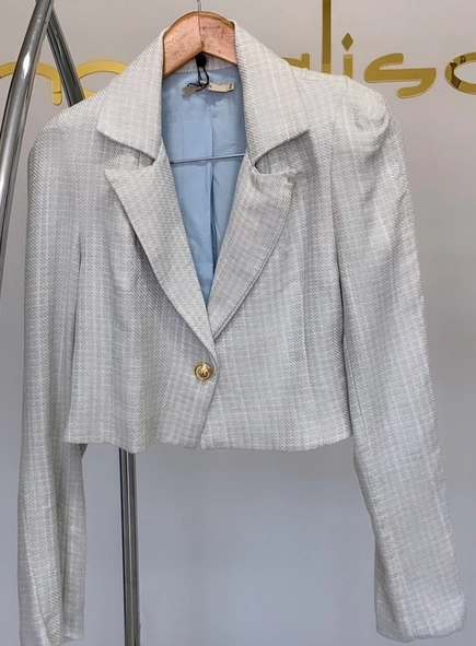 blazer cropped tweed