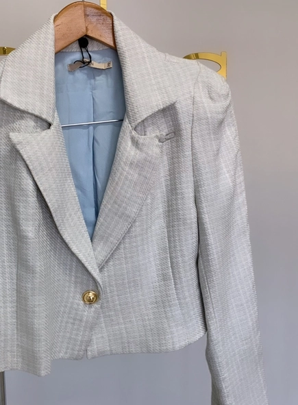 blazer cropped tweed