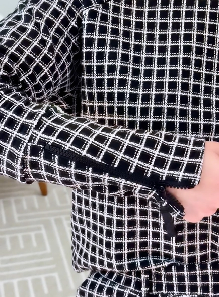 blusa ml xadrez borda barroca