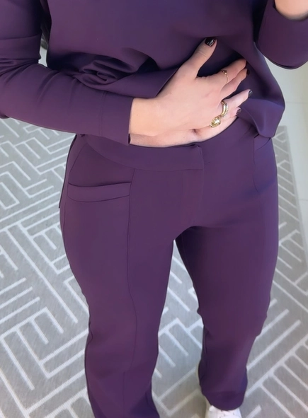 calça reta luxury borda barroca