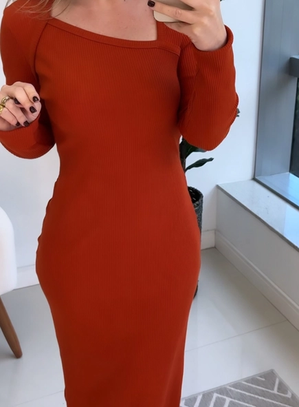 vestido forum canelado belweder premium