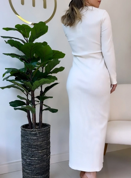 vestido forum canelado belweder premium