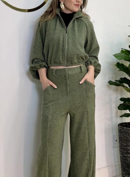 jaqueta malha lurex animale jeans