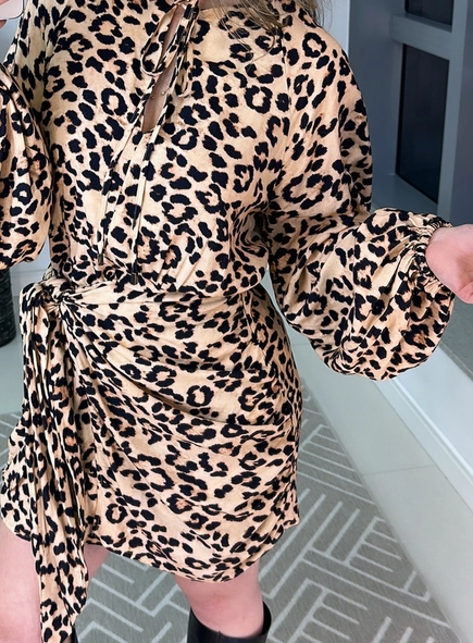 vestido curto onça regular animale jeans