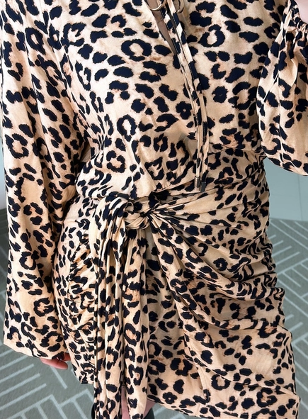 vestido curto onça regular animale jeans