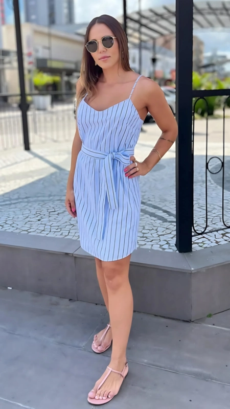 chemise manga longa listrada faixa dudalina