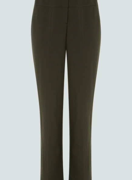 calça reta alfaiataria com recortes dudalina