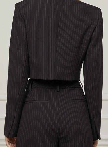 blazer cropped risca magenta animale