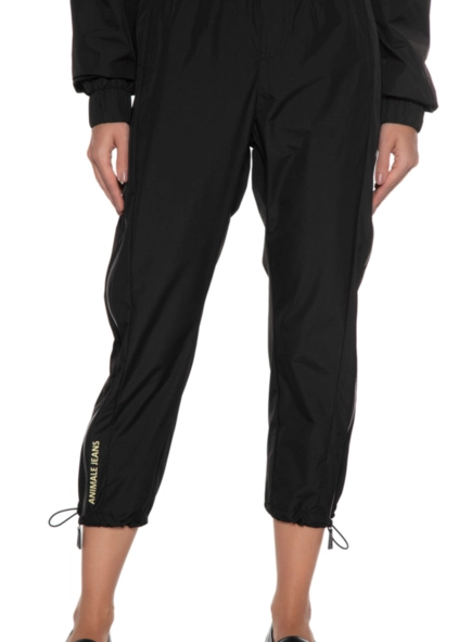 calca nylon detalhe ziper water proof animale jeans