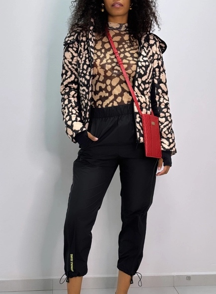 calca nylon detalhe ziper water proof animale jeans