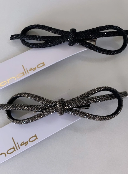 presilha laço fino strass