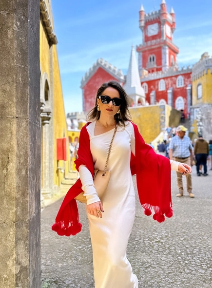 pashmina pompom chic