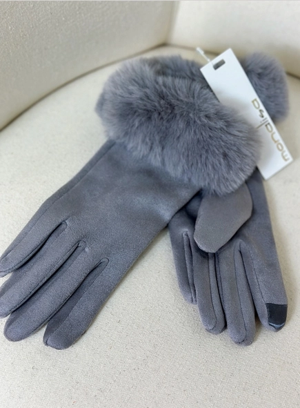 luva camurça pelúcia