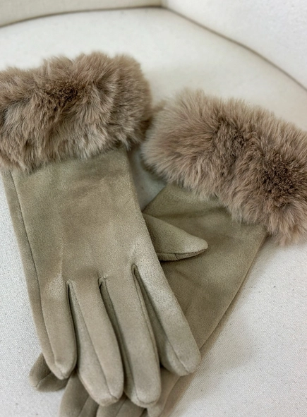 luva camurça pelúcia