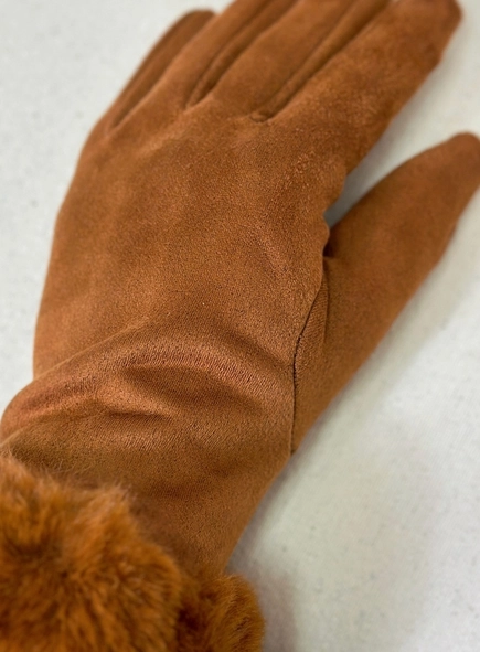 luva camurça pelúcia