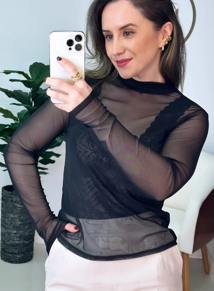 blusa tule básica pietra