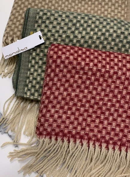 pashmina maquinetada microxadrez verde