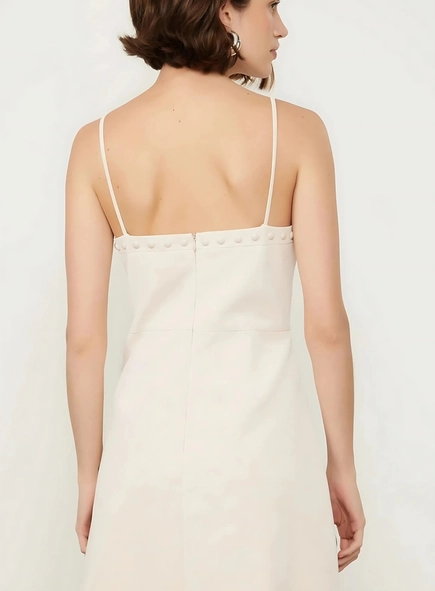 vestido animale jeans like leather aplicação